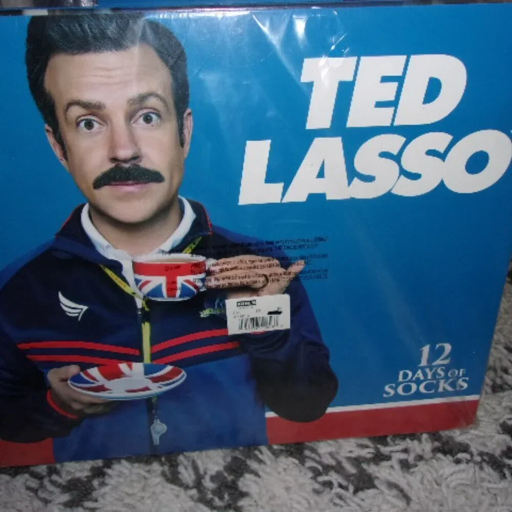 Ted Lasso Box of 12 Days Men's Various Styles & Colors Socks Shoe Size 6-12 New